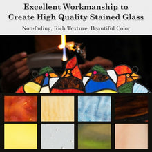 Load image into Gallery viewer, 14.5&quot; Tiffany Glass Birds Window Panel Hangings with Chain
