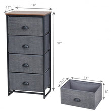 Load image into Gallery viewer, Chest Storage Tower Side Table Display Storage with 4 Drawers-Black
