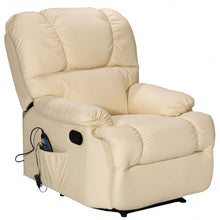 Load image into Gallery viewer, Recliner Massage Sofa Chair Deluxe Ergonomic Lounge Couch Heated W/Control-beige
