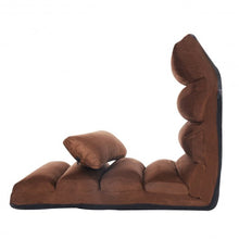 Load image into Gallery viewer, Stylish  Folding Lazy Sofa Chair with Pillow-Coffee
