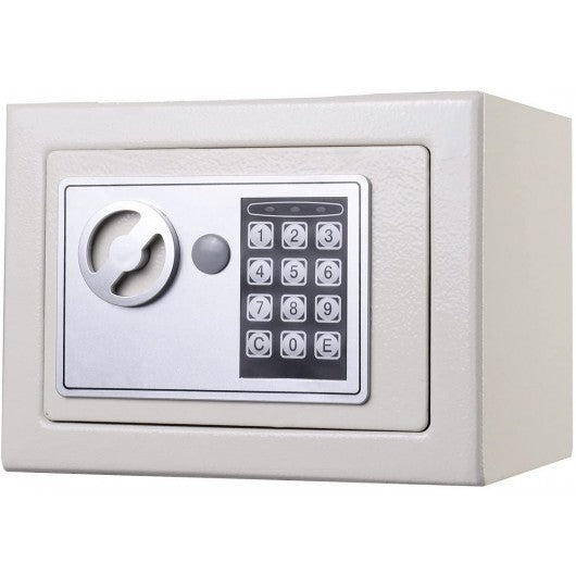 Small Digital Electronic Safe Box-White