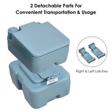 Load image into Gallery viewer, 5 Gallon 20 L Outdoor / Indoor Potty Commode Portable Flush Toilet-Green
