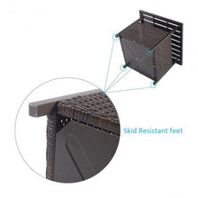 Load image into Gallery viewer, Outdoor Patio Rattan Wicker Steel Side Deck Table
