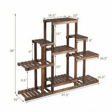 Load image into Gallery viewer, 6-Tier Flower Wood Stand Plant Display Rack Storage Shelf
