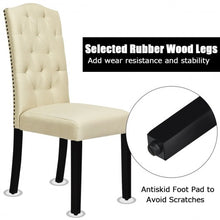 Load image into Gallery viewer, Set of 2 Tufted Upholstered Dining Chair-Beige
