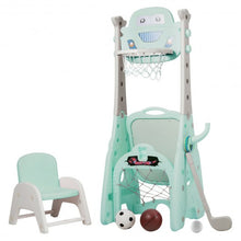 Load image into Gallery viewer, 6-in-1 Adjustable Kids Basketball Hoop Set-Blue
