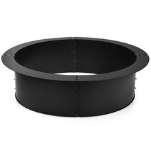 Load image into Gallery viewer, 36 Inch Round Steel Fire Pit Ring Liner Wood Burning Insert
