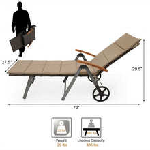 Load image into Gallery viewer, Outdoor Chaise Lounge Chair Rattan Lounger Recliner Chair
