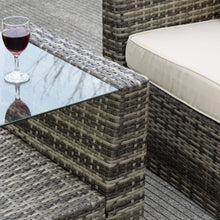 Load image into Gallery viewer, 4 pcs Patio Rattan Cushioned Sofa
