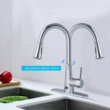 Load image into Gallery viewer, Pull-down Single Handle Dual Spray Chrome Kitchen Faucet
