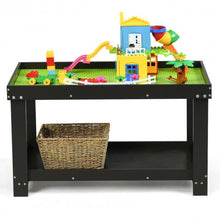 Load image into Gallery viewer, Solid Multifunctional Wood Kids Activity Play Table-Black
