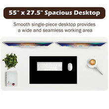 Load image into Gallery viewer, 55&quot; One-Piece Universal Tabletop for Standard and Sit to Stand Desk Frame-White
