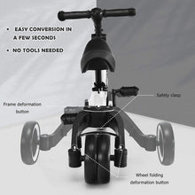Load image into Gallery viewer, 3 in 1 3 Wheel Kids Tricycles with Adjustable Seat &amp; Handlebarfor Ages 1-3-White
