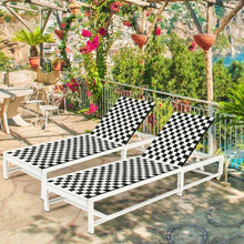Load image into Gallery viewer, Patio Adjustable Reclining Chair Lounge Chair Chaise for Garden Deck Wheel
