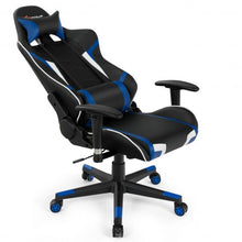 Load image into Gallery viewer, Reclining Swive Massage Gaming Chair-Blue
