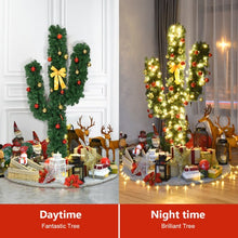 Load image into Gallery viewer, 5&#39; / 6&#39; / 7&#39; Artificial Cactus Christmas Tree with Lights-5&#39;
