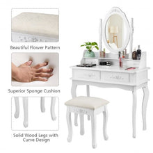 Load image into Gallery viewer, Mirror Jewelry Storage Makeup Dressing Table Vanity Set
