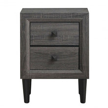 Load image into Gallery viewer, Multipurpose Retro Bedside Nightstand with 2 Drawers
