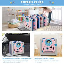 Load image into Gallery viewer, 18-Panel Portable Indoor Outdoor Play Fence with Educational Toys
