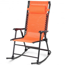 Load image into Gallery viewer, Zero Gravity Folding Rocking Chair Rocker Porch-Orange
