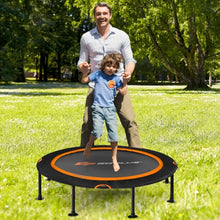 Load image into Gallery viewer, 47&quot; Folding Trampoline Fitness Exercise Rebound with Safety Pad Kids and Adults-Orange
