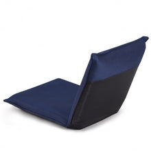 Load image into Gallery viewer, Adjustable 6-position Floor Chair Folding Lazy Man Sofa Chair-Navy
