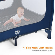 Load image into Gallery viewer, Portable Baby Playpen with Mattress Foldable Design-Blue
