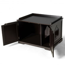 Load image into Gallery viewer, Cat Litter Box Wooden Enclosure Pet House Sidetable Washroom-Brown
