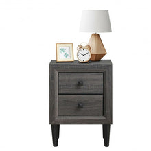 Load image into Gallery viewer, Multipurpose Retro Bedside Nightstand with 2 Drawers
