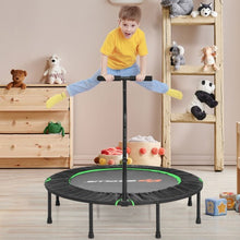 Load image into Gallery viewer, 47&quot; Folding Trampoline Fitness Exercise Rebound with Handle for Adults and Kids-Green
