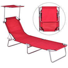 Load image into Gallery viewer, Foldable Relaxing Lounge Beach Chair-Red
