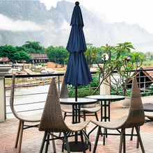 Load image into Gallery viewer, 10&#39; 3 Tier Patio Umbrella Aluminum Sunshade Shelter Double Vented-Navy
