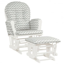 Load image into Gallery viewer, Baby Nursery Relax Rocker Rocking Chair Glider &amp; Ottoman Set-Gray
