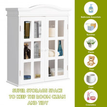 Load image into Gallery viewer, Wall-Mount Bathroom Double Doors Shelved Storage Cabinet
