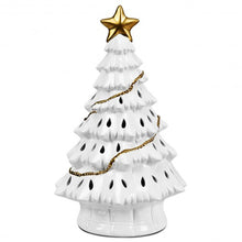 Load image into Gallery viewer, 11&quot; Pre-Lit Ceramic Hollow Christmas Tree with LED Lights
