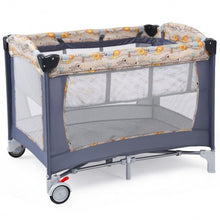 Load image into Gallery viewer, Foldable 2 Color Baby Crib Playpen Playard-Gray
