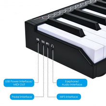 Load image into Gallery viewer, 88-Key Portable Electronic Piano with Handbag-Black

