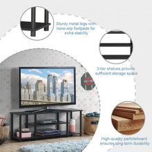 Load image into Gallery viewer, 3-Tier TV Stand Entertainment Media Center Console Shelf-Black
