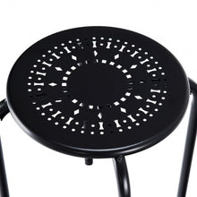 Load image into Gallery viewer, Set of 6 Stackable Backless Round Metal Stool Set-Black
