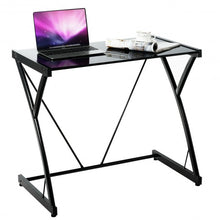 Load image into Gallery viewer, Glass Top Computer Desk Writing Study Workstation
