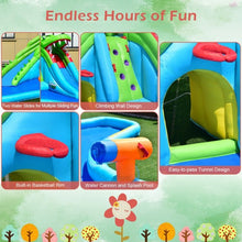 Load image into Gallery viewer, Crocodile Inflatable Water Slide Climbing Wall Bounce House
