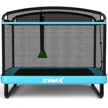 Load image into Gallery viewer, 6 Feet Kids Entertaining Trampoline with Swing Safety Fence-Blue
