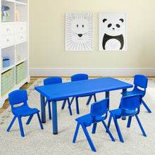 Load image into Gallery viewer, 6-pack Kids Plastic Stackable Classroom Chairs-Blue
