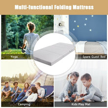Load image into Gallery viewer, 4&quot; Tri-Fold Sofa Bed Foam Mattress with Handles-Twin size
