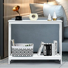 Load image into Gallery viewer, 2-Tier Console X-Design Sofa Side Accent Table-White
