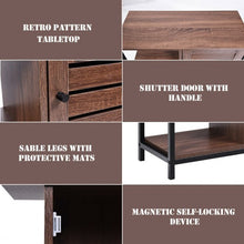 Load image into Gallery viewer, Industrial Bathroom Storage Free Standing Cabinet with 3 Shelves
