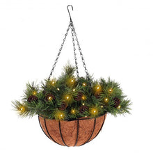 Load image into Gallery viewer, 12-inch Christmas Decor Battery-operated Hanging Basket
