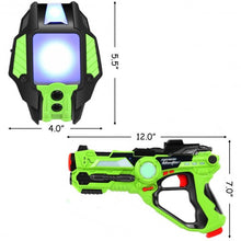 Load image into Gallery viewer, Set of 4 Laser Tag Gun Blasters and Vests
