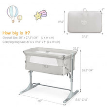 Load image into Gallery viewer, Travel Portable Baby Bed Side Sleeper  Bassinet Crib with Carrying Bag-Beige
