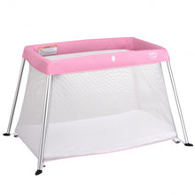 Load image into Gallery viewer, Portable Lightweight Baby Playpen Playard with Travel Bag-Pink
